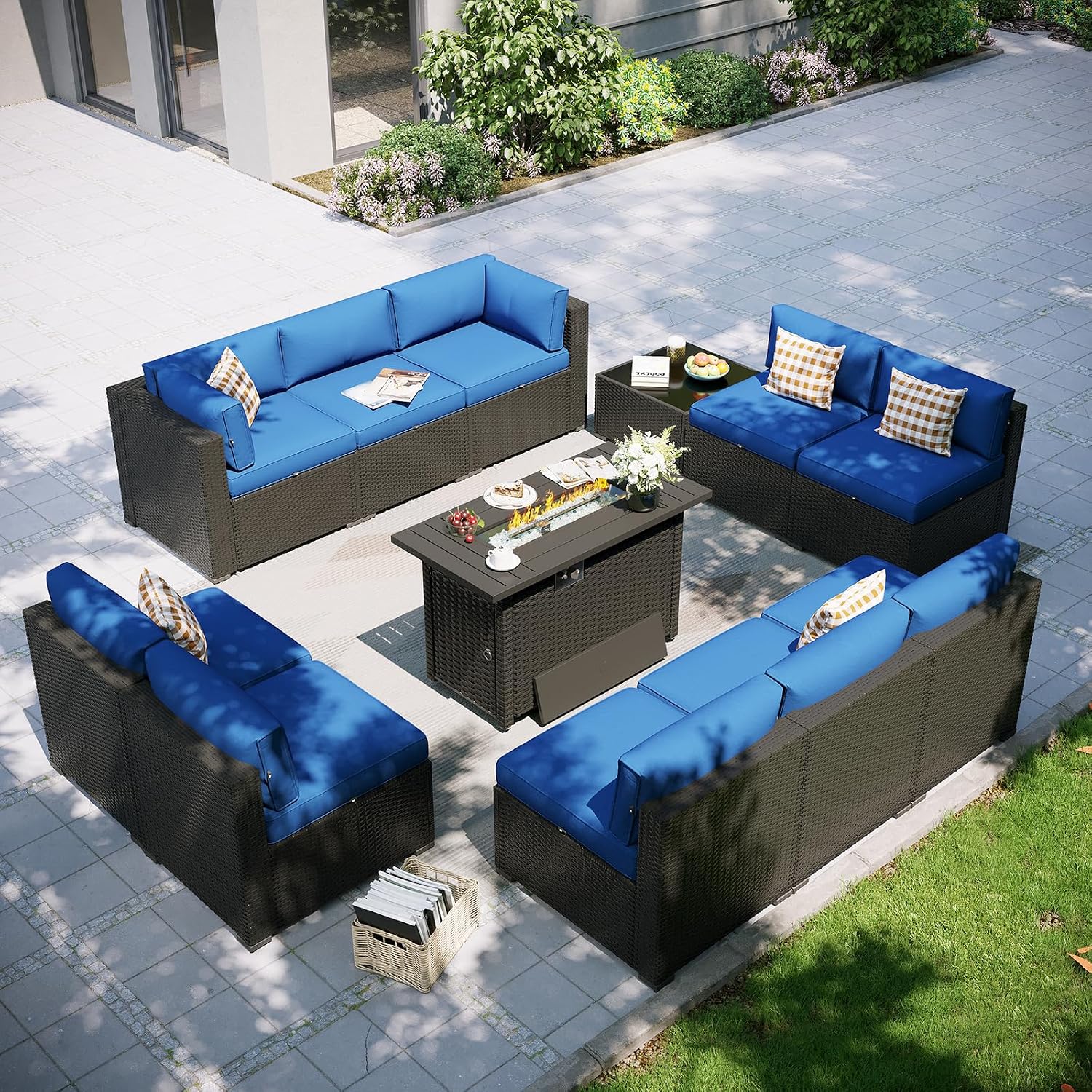 Outdoor Furniture With Fire Pit Table - Ateş Çukuru Masa ile Veranda Mobilya
