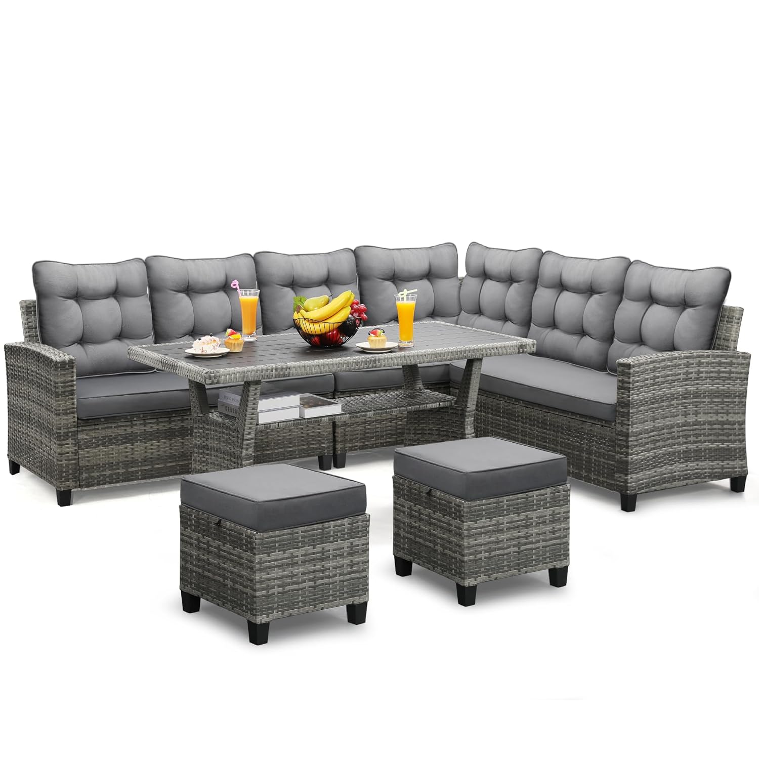 6 Parça Veranda Mobilya Seti,  - Outdoor Furniture Grey incelemesi ve fiyatı