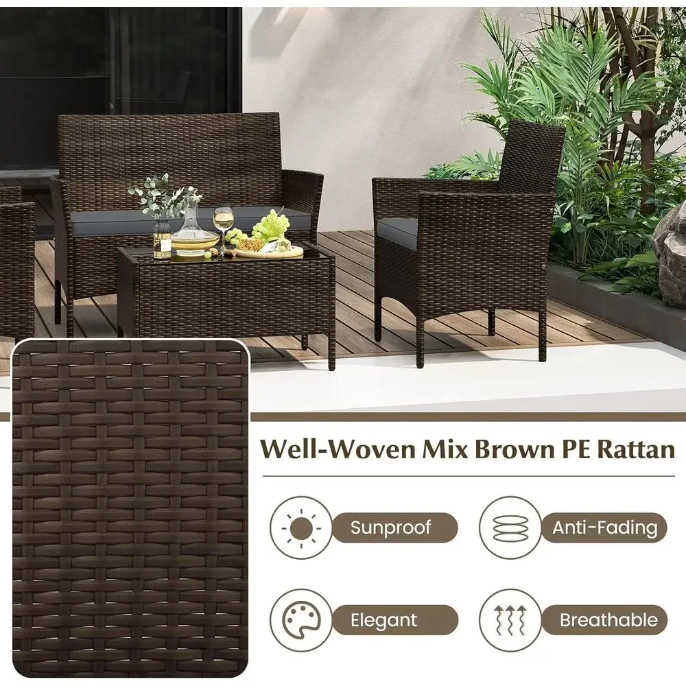 8 Parçalı Dış Mekan Rattan Ver - Outdoor Furniture Grey incelemesi ve fiyatı