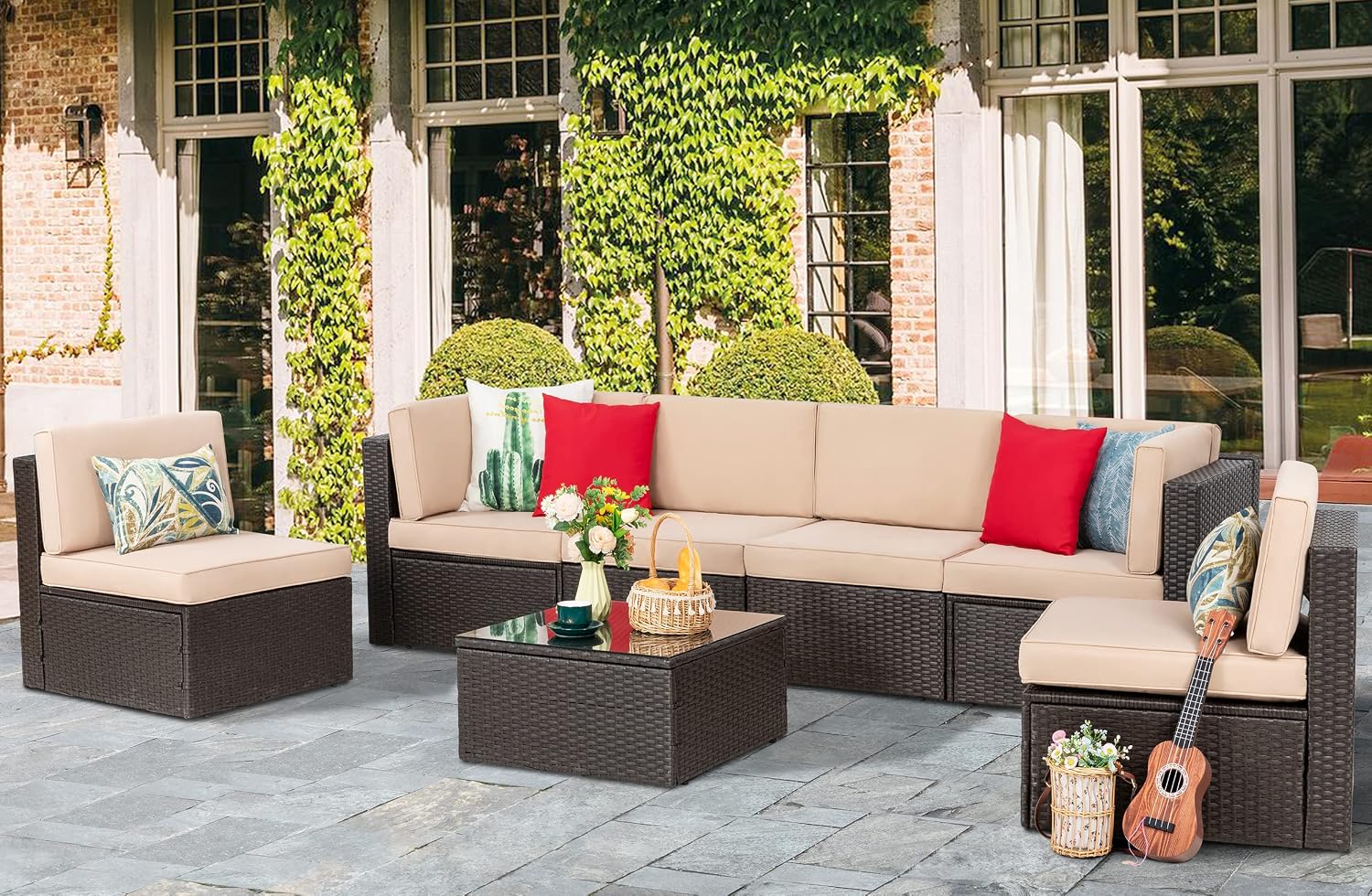 8 Parçalı Bahçe Mobilya Seti,  - Outdoor Furniture With Fire Pit Table incelemesi ve fiyatı