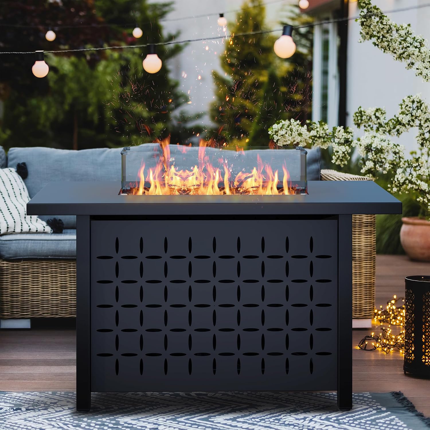 8 Parçalı Bahçe Mobilya Seti,  - Outdoor Furniture With Fire Pit Table incelemesi ve fiyatı