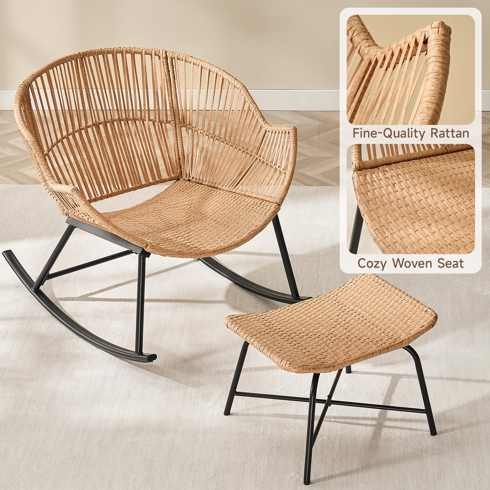 Gri Rattan Papasan Sallanan Sa - Outdoor Furniture Grey incelemesi ve fiyatı