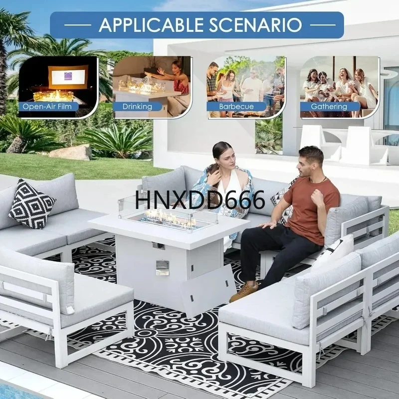 7 Parçalı Alüminyum Dış Mekan  - Outdoor Furniture With Fire Pit Table incelemesi ve fiyatı