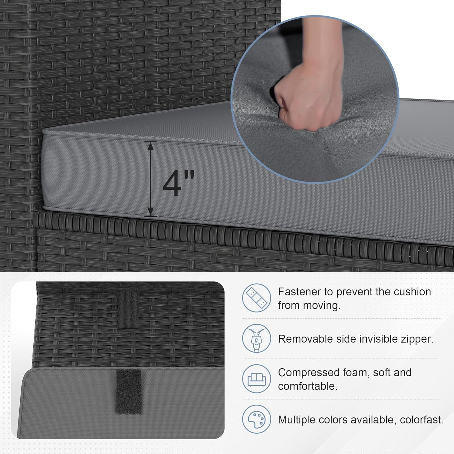 Gri Kalınlaştırılmış Minderli  - Outdoor Furniture Grey incelemesi ve fiyatı