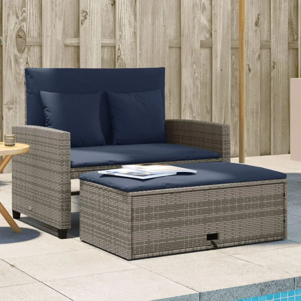 Gri ve Lacivert PE Rattan Dönü - Outdoor Furniture Grey incelemesi ve fiyatı