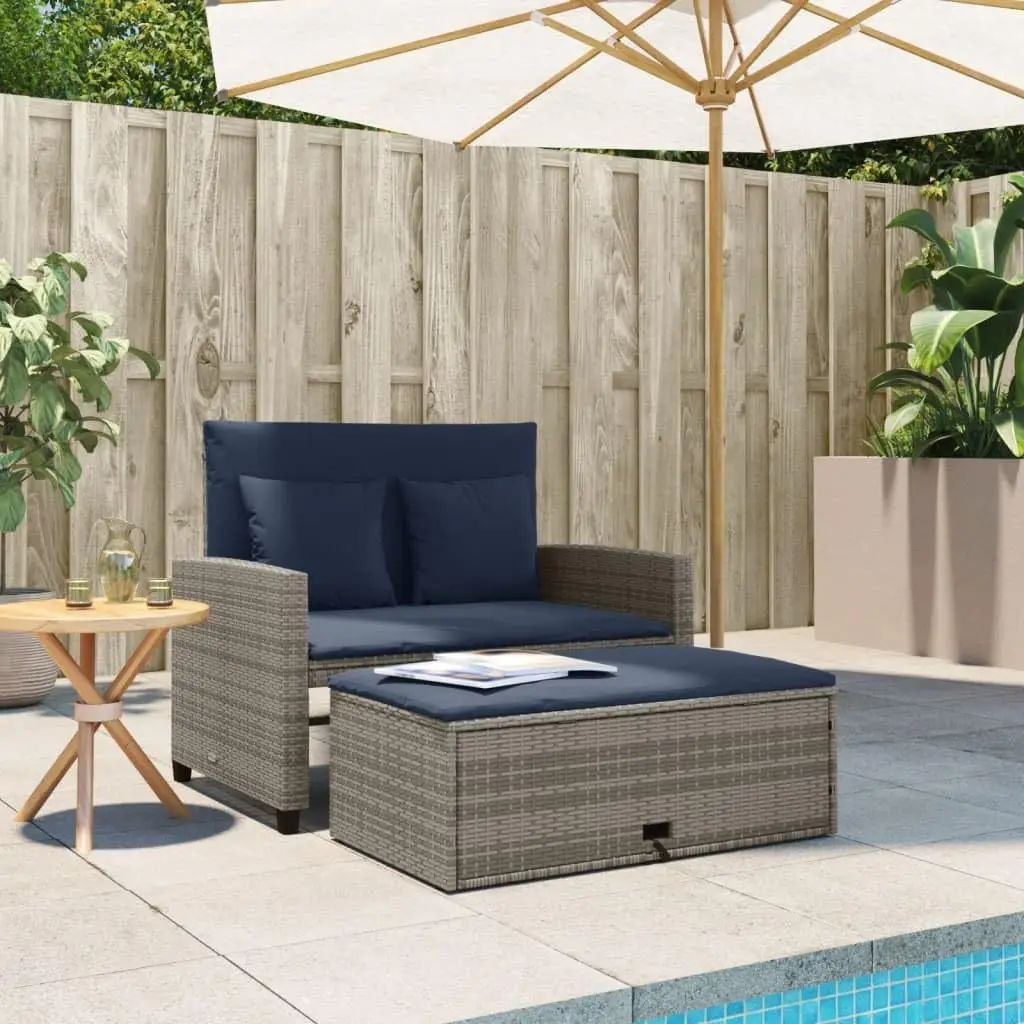 Gri ve Lacivert PE Rattan Dönü - Outdoor Furniture Grey incelemesi ve fiyatı