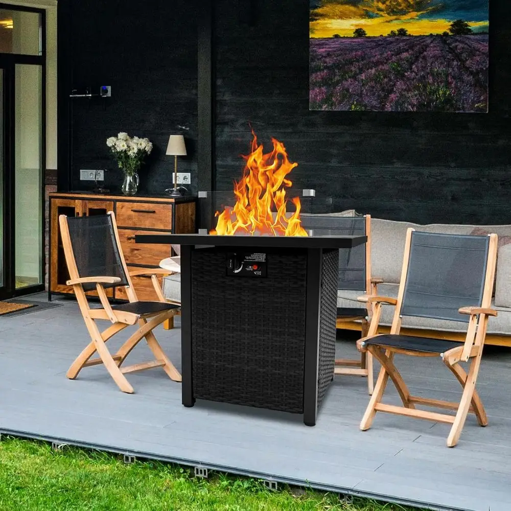 Hasır Dış Mekan Veranda Mobily - Outdoor Furniture With Fire Pit Table incelemesi ve fiyatı