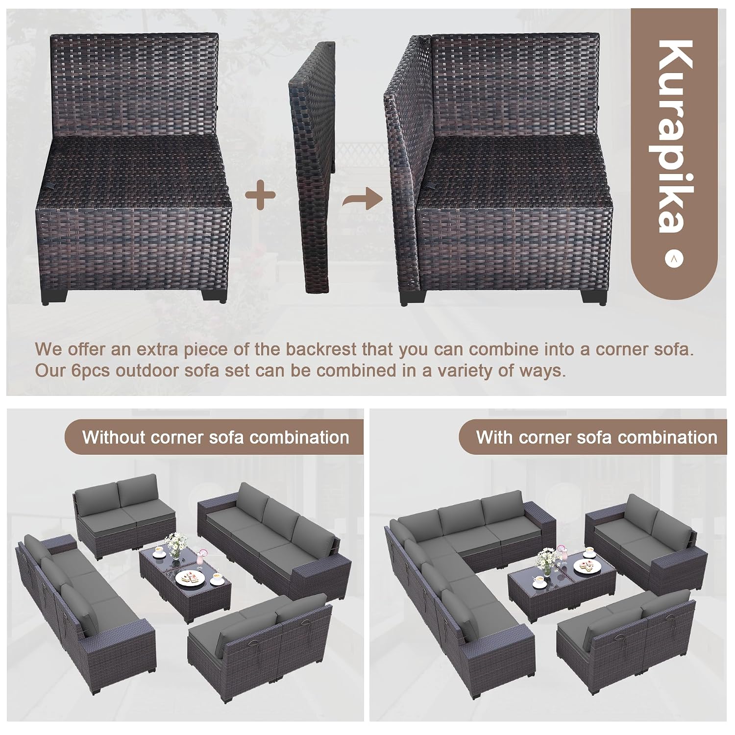 Rattan Hasır Bahçe Mobilyası K - Outdoor Furniture Grey incelemesi ve fiyatı