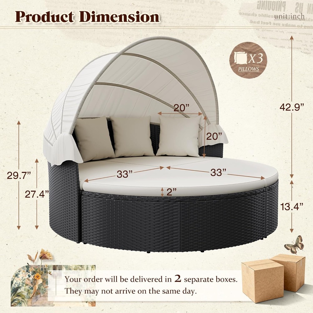 ABD Stoklu Veranda Mobilyası D - Outdoor Daybed Furniture incelemesi ve fiyatı