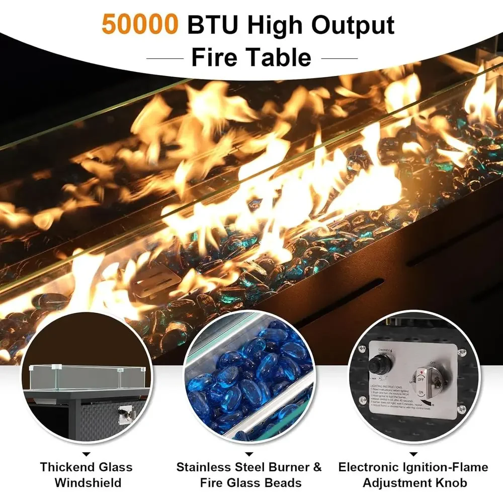 8 Parçalı Veranda Mobilya Seti - Outdoor Furniture With Fire Pit Table incelemesi ve fiyatı