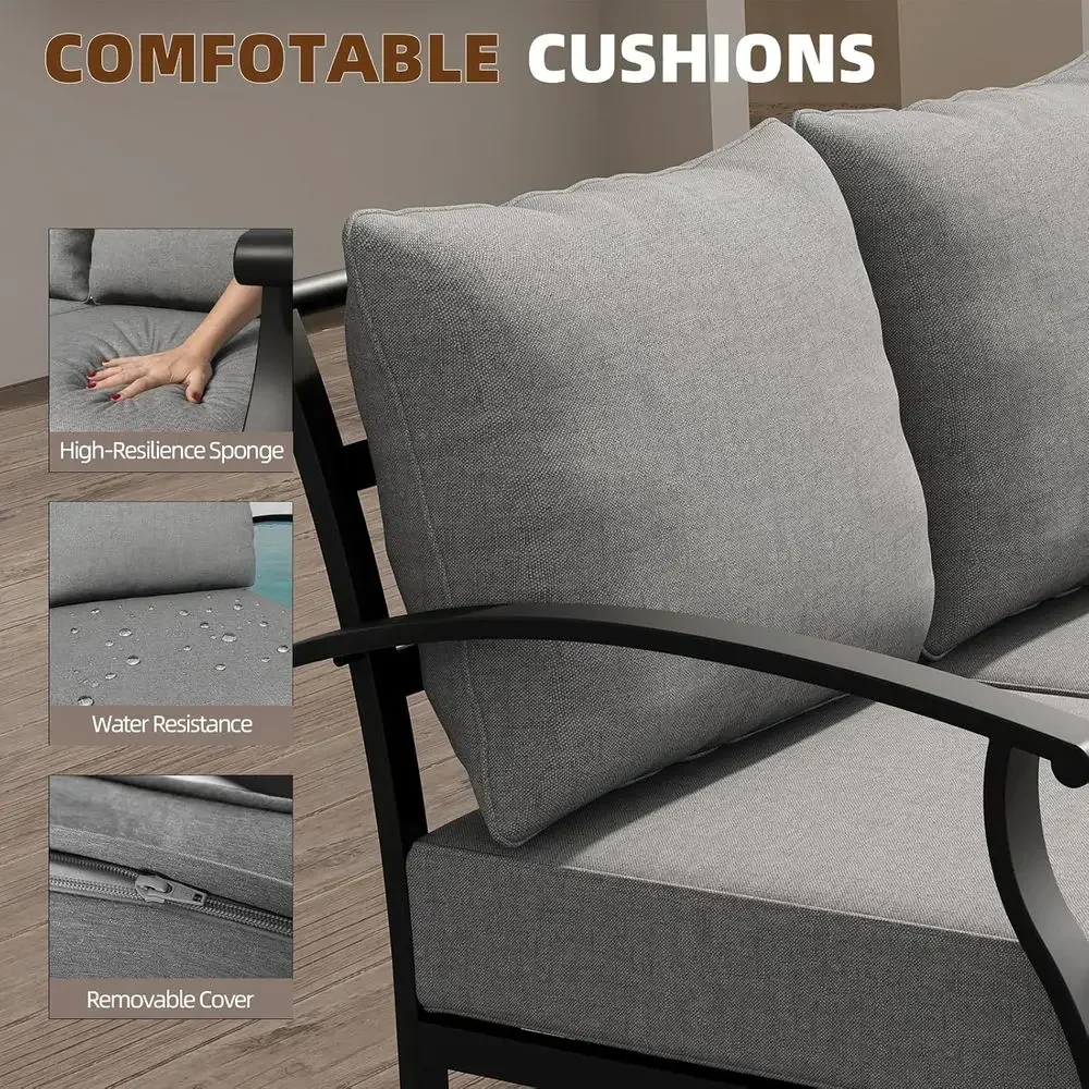 Gri Dış Mekan Metal Bahçe Mobi - Outdoor Furniture Grey incelemesi ve fiyatı