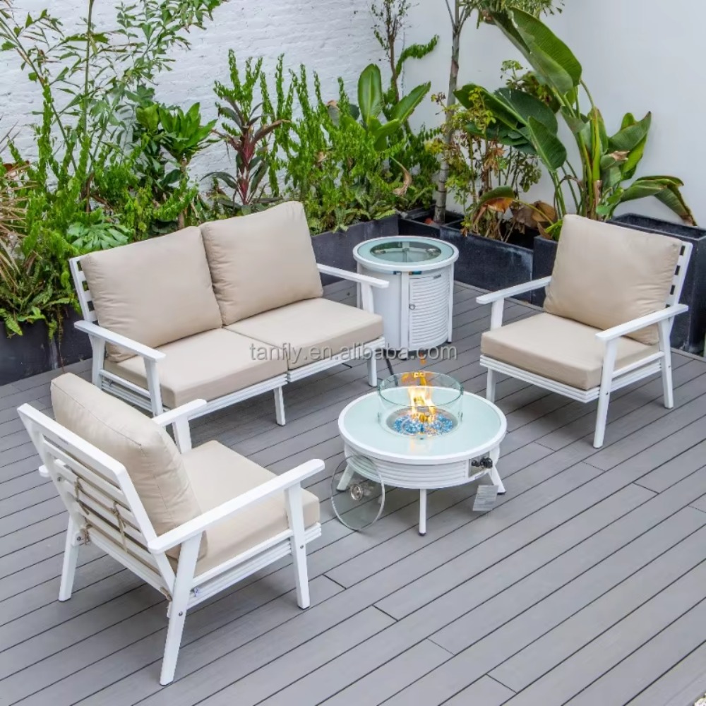 Villa Otel Dış Mekan Mobilya S - Outdoor Furniture With Fire Pit Table incelemesi ve fiyatı