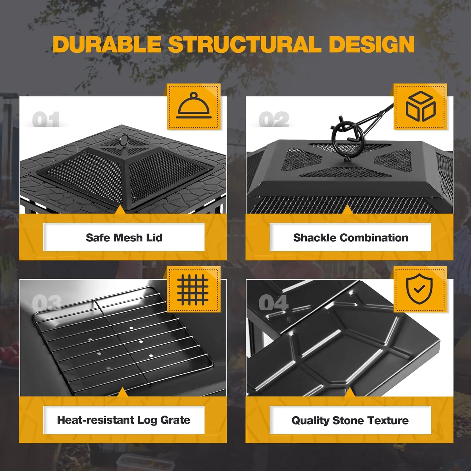 Dış Mekan Ateş Çukuru, 32 İnç  - Outdoor Furniture With Fire Pit Table incelemesi ve fiyatı