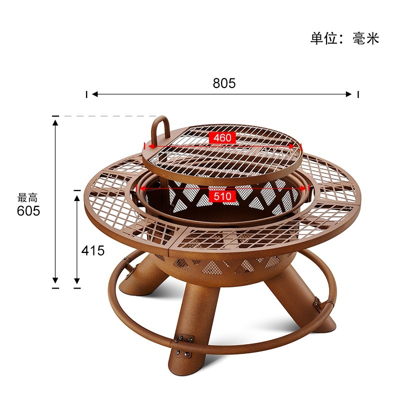 2026 Modern Dış Mekan Çelik Kö - Outdoor Furniture With Fire Pit Table incelemesi ve fiyatı