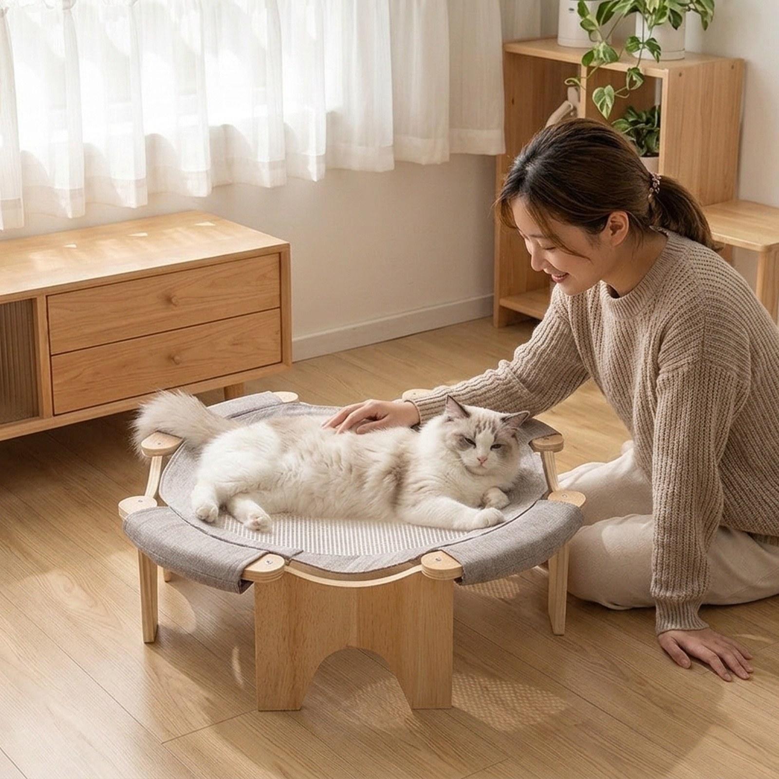 Yükseltilmiş Ahşap Kedi Yatağı - Outdoor Furniture Durable incelemesi ve fiyatı