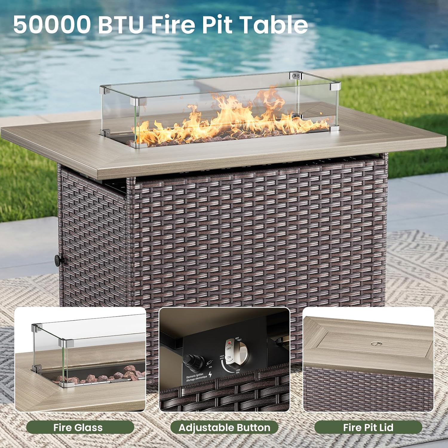 6 inç Kalınlığında Minderli Lü - Outdoor Furniture With Fire Pit Table incelemesi ve fiyatı