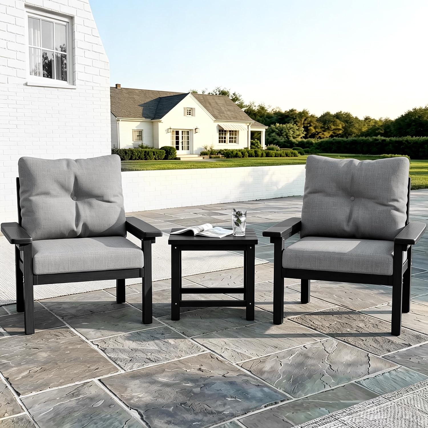 Yan Sehpalı, Siyah Çerçeveli v - Outdoor Furniture Grey incelemesi ve fiyatı