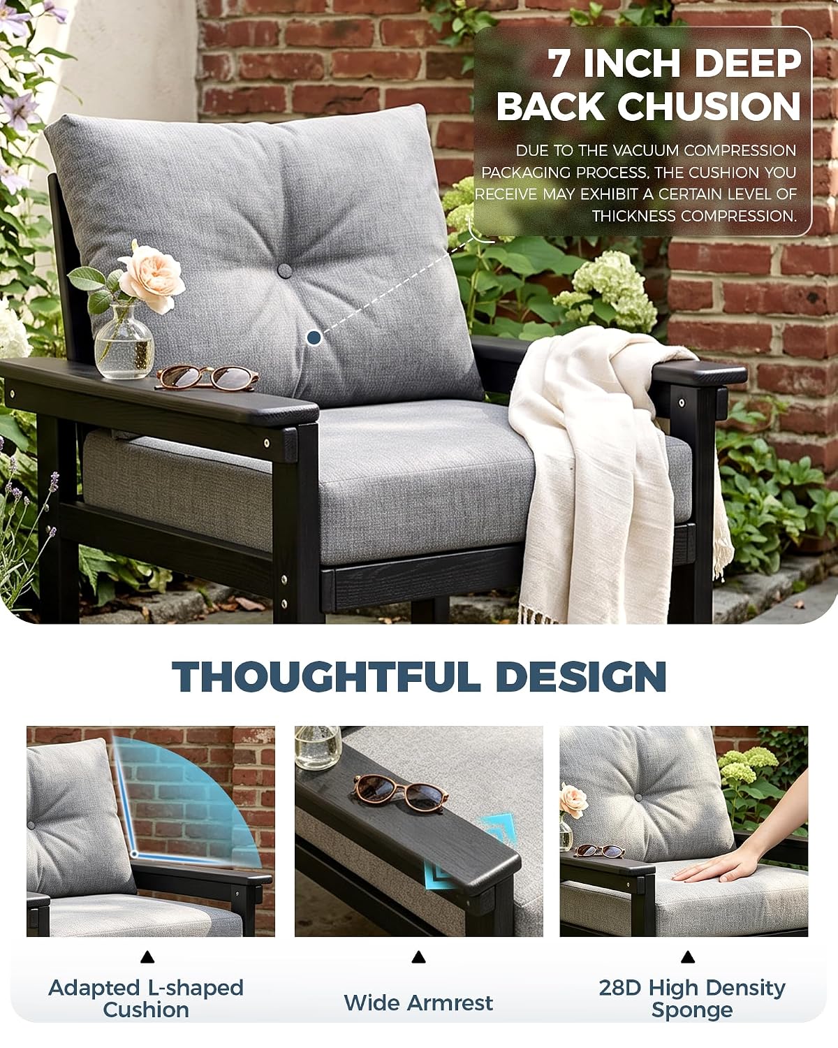 Yan Sehpalı, Siyah Çerçeveli v - Outdoor Furniture Grey incelemesi ve fiyatı
