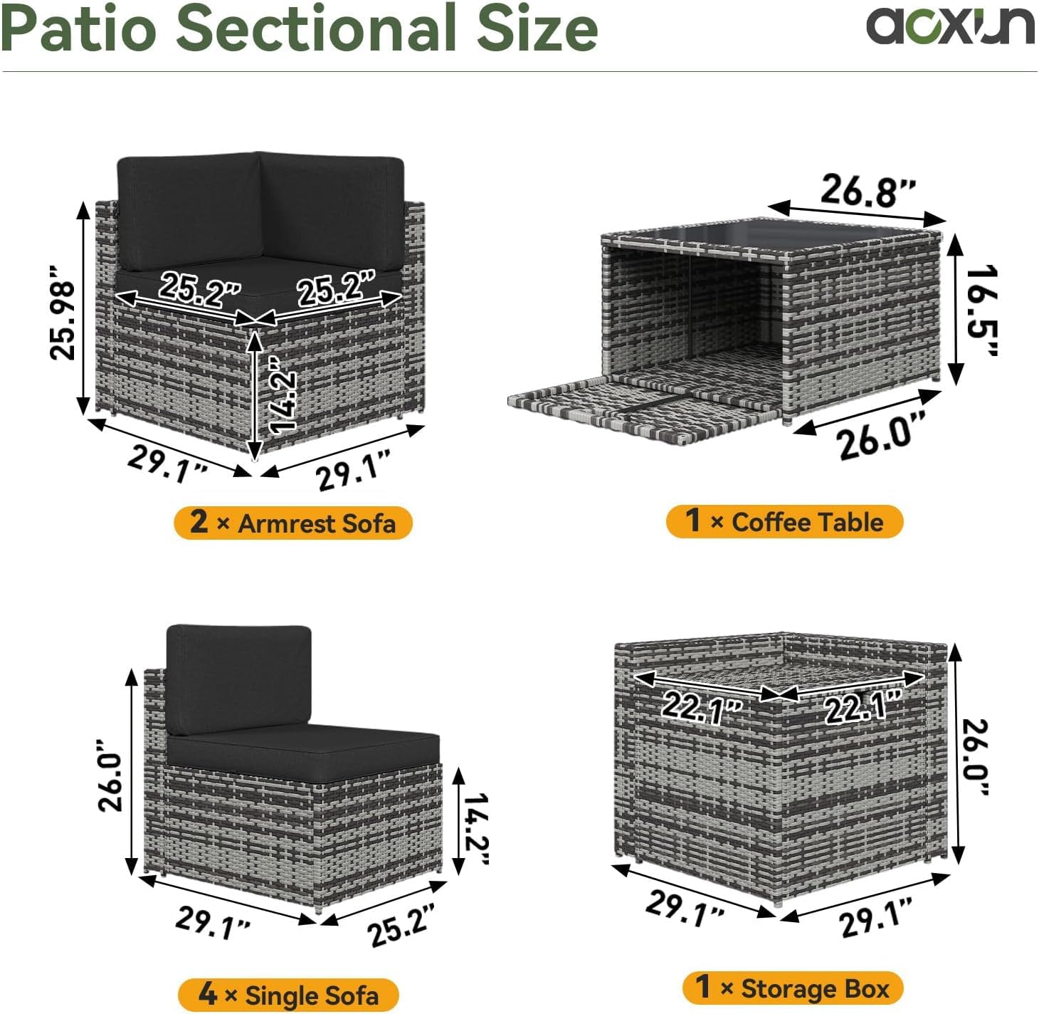 8 Parçalı Hasır Bahçe Köşe Kol - Outdoor Furniture Grey incelemesi ve fiyatı