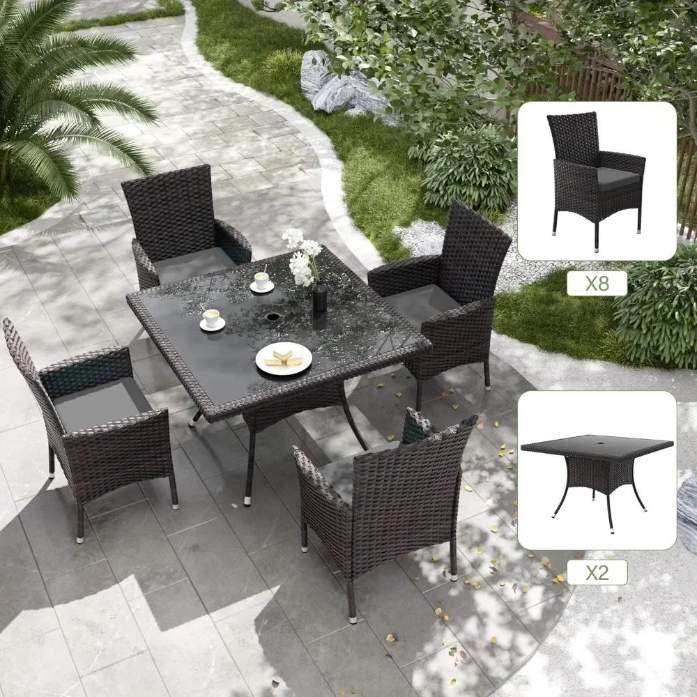 Teras Mobilya Seti, 8 Minderli - Outdoor Furniture Grey incelemesi ve fiyatı