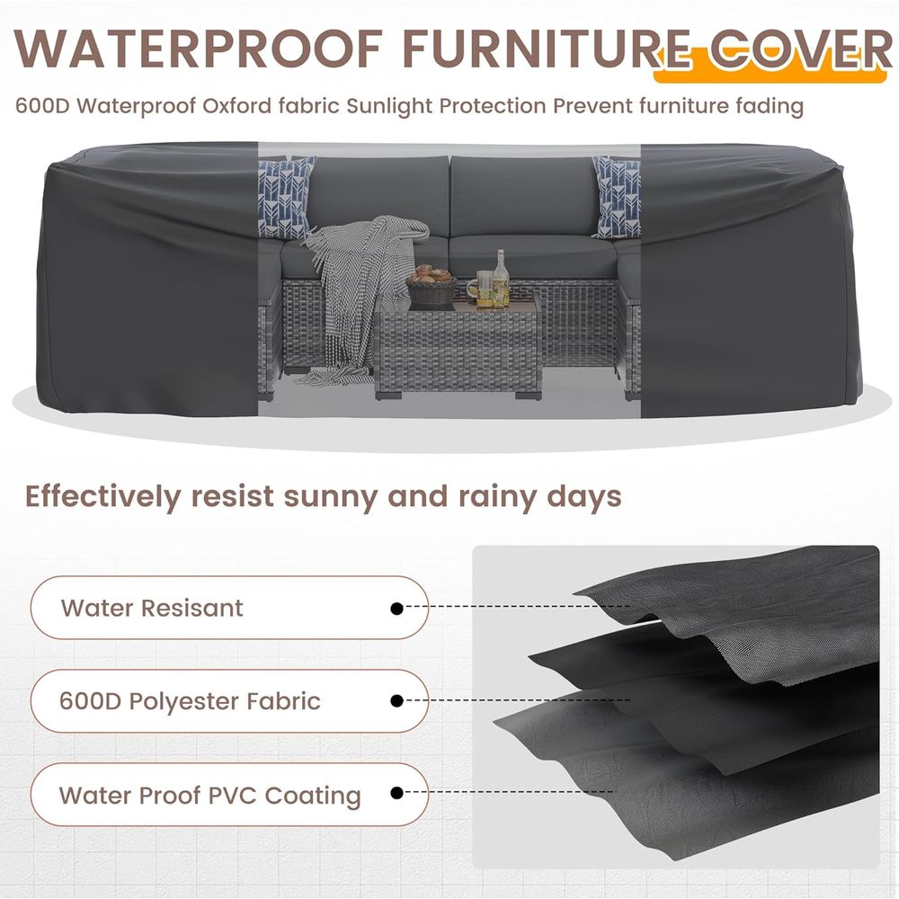 7 Parçalı PE Hasır Köşe Koltuk - Outdoor Furniture Grey incelemesi ve fiyatı