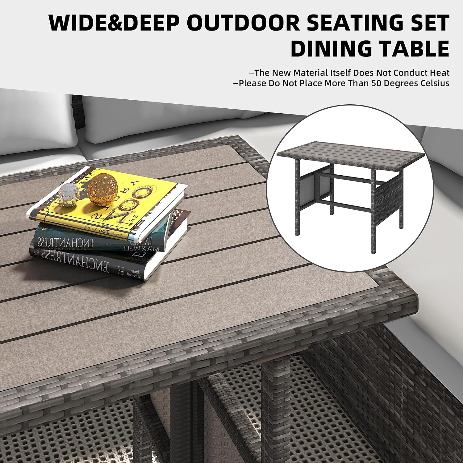 7 Parçalı Açık Hava Hasır Vera - Outdoor Furniture Grey incelemesi ve fiyatı